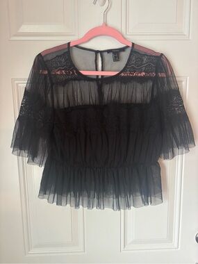 Beautiful Black Lace Forever21 Top